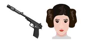 Star Wars Princess Leia and Blaster Cursor