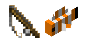 Minecraft Fishing Rod and Clownfish Cursor