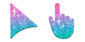 Purple and Teal Glitter Cursor