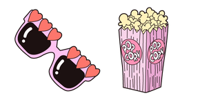 VSCO Girl Sunglasses and Popcorn Cursor