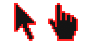 Red Orange Pixel Cursor