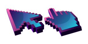 3D Dark Blue Abstract Cursor